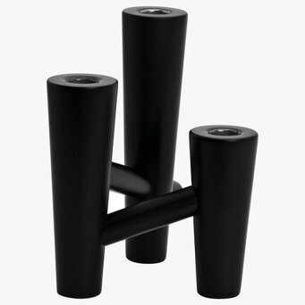 Bild av elegant svart ljusstake med modern design