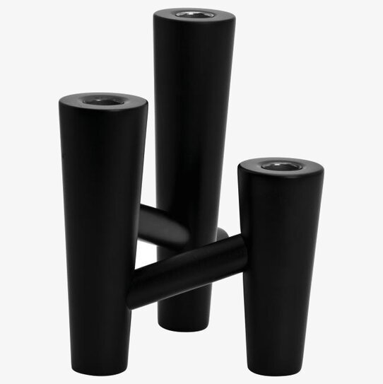 Ljusstake Nivå Svart från Dixie med elegant, kantig design