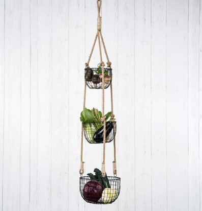 Bild av stilfulla hängande korgar för hemförvaring