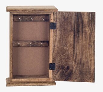 Bild av tränyckelskåp med naturlig finish och design