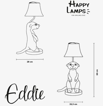 Bild av bordslampa med surikatdesign och lekfull stil