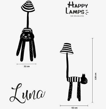 Bild av kreativ och lekfull golvlampa med kattdesign