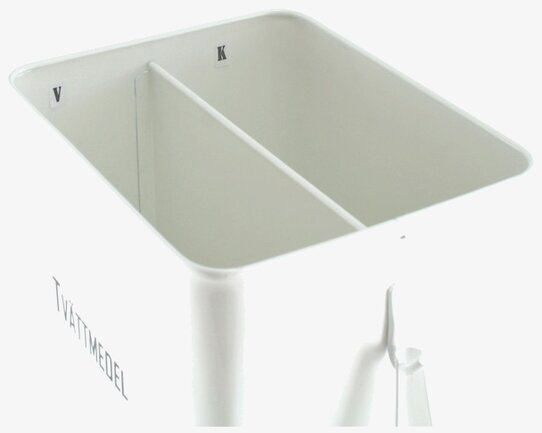 Plåtburk Tvättmedel Vit från Strömshaga i ren tvättstuga