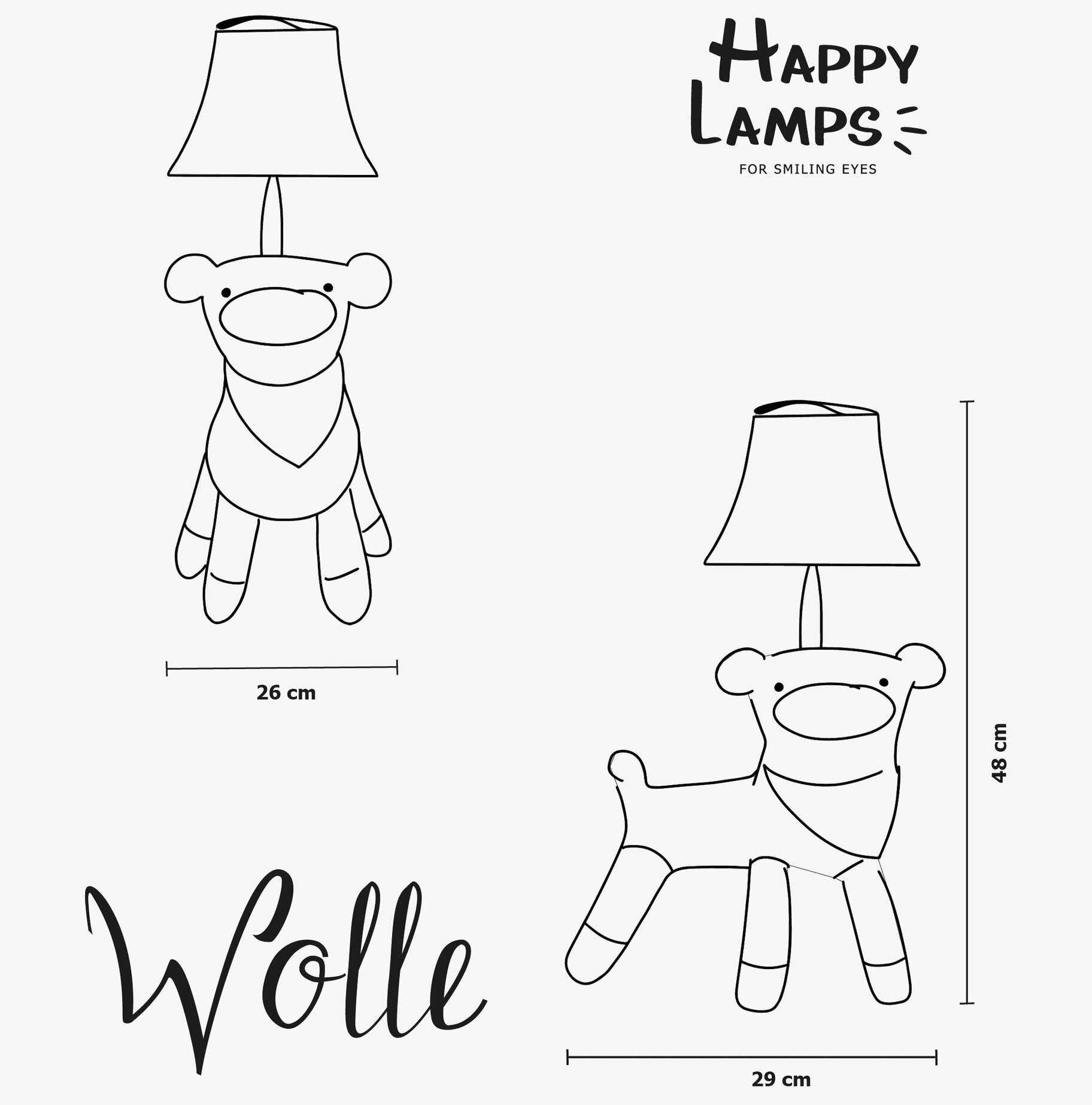 Bordslampa Wolle Får Happy Lamps Lampor Taklampor Golvlampor Bordslampor LED-lampor Ledlampor Fönsterlampor Ljusslingor för dekoration