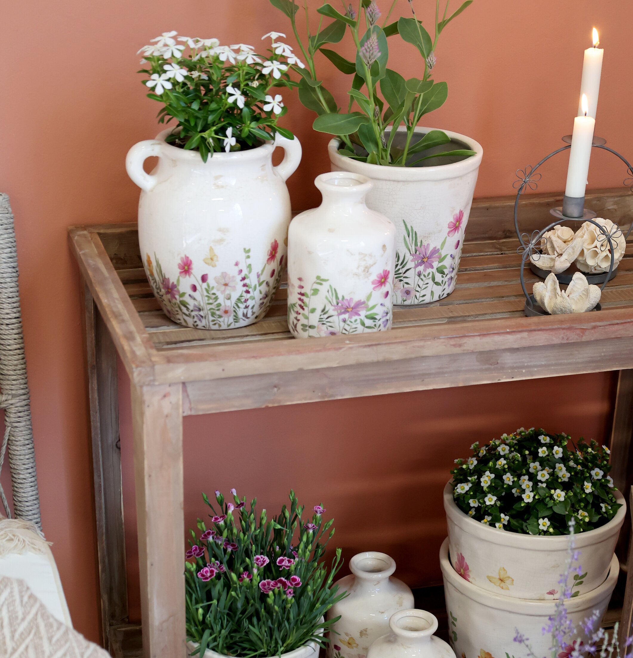 Kruka Avignon Blomster Chic Antique Krukor Örtkrukor Glaskrukor Vaser