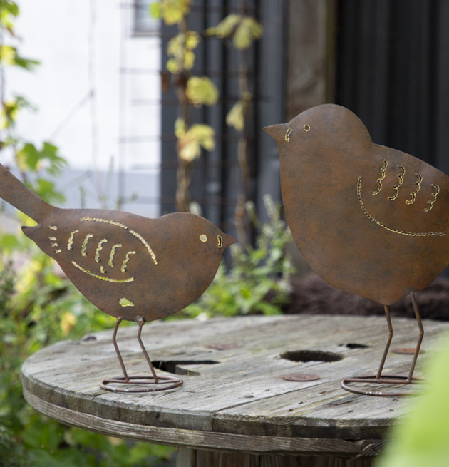 Fågel Hamrad Plåt 40cm Different Design