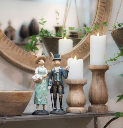 Bild av stilfullt arrangerat utrymme med dekorativa harar