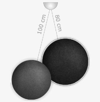 Bild av modern taklampa med mattsvarta skärmar