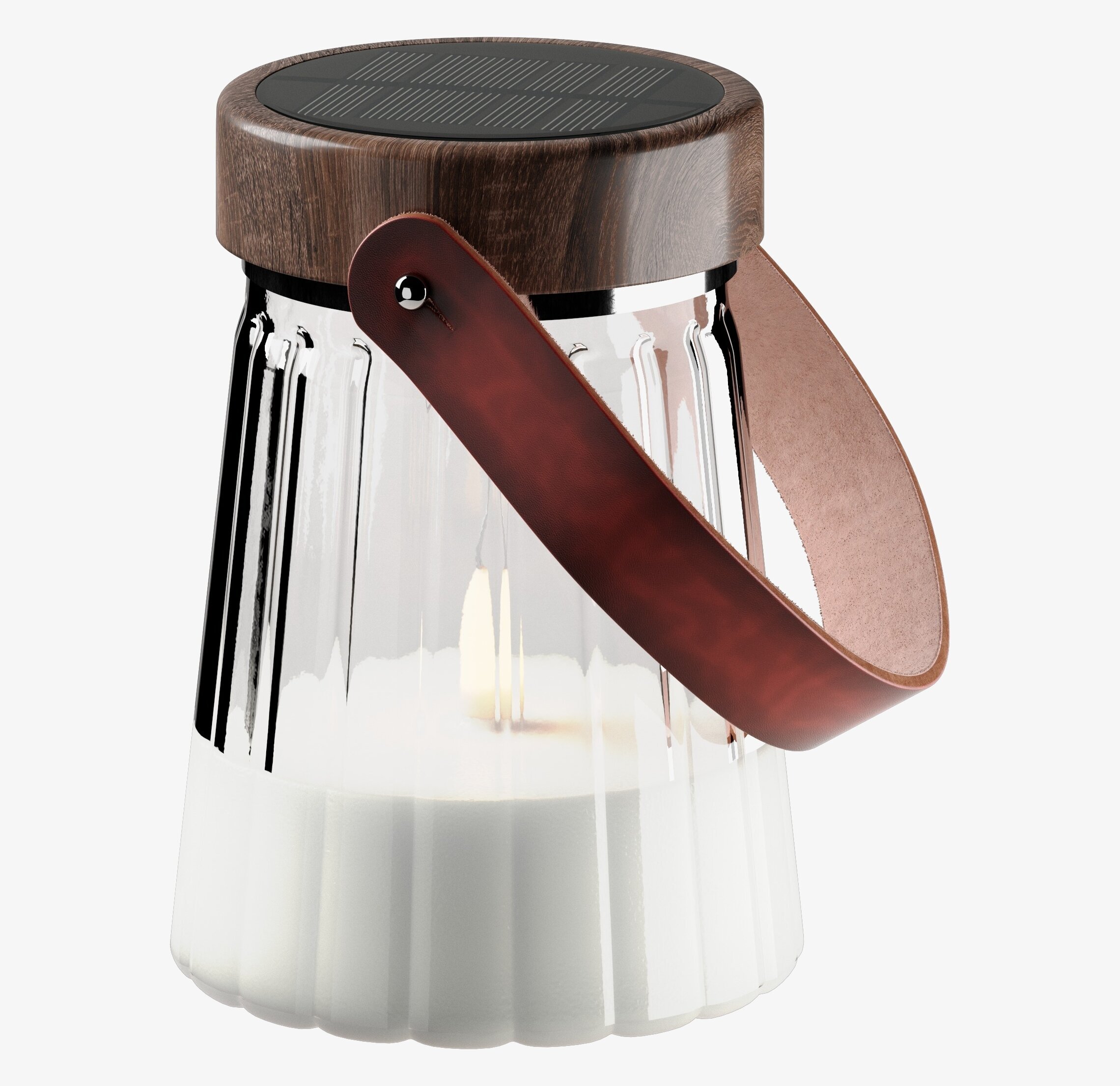 Glaslykta LED Solcell Deluxe Homeart Solcellsbelysning & solcellsdekoration