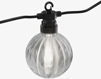 Bild av stilren ljusslinga med fjärrkontroll och glob