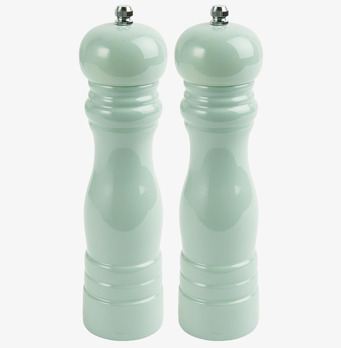 Bild av stilrena ljusgröna salt- och pepparkvarnar