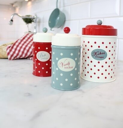 Plåtburk Betty Vaniljsocker från Strömshaga i retrostil