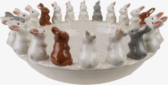 Bild av keramisk skål med kaniner i svensk design