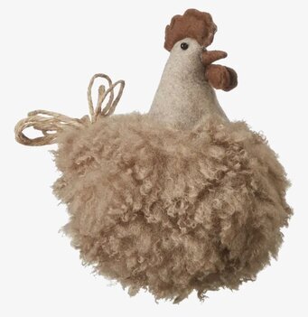 Bild av charmig och fluffig tupp för vårdekoration