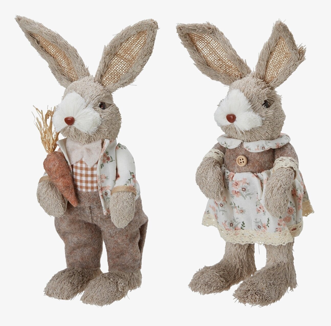 Bild av charmiga påskharar i rustik och lantlig stil