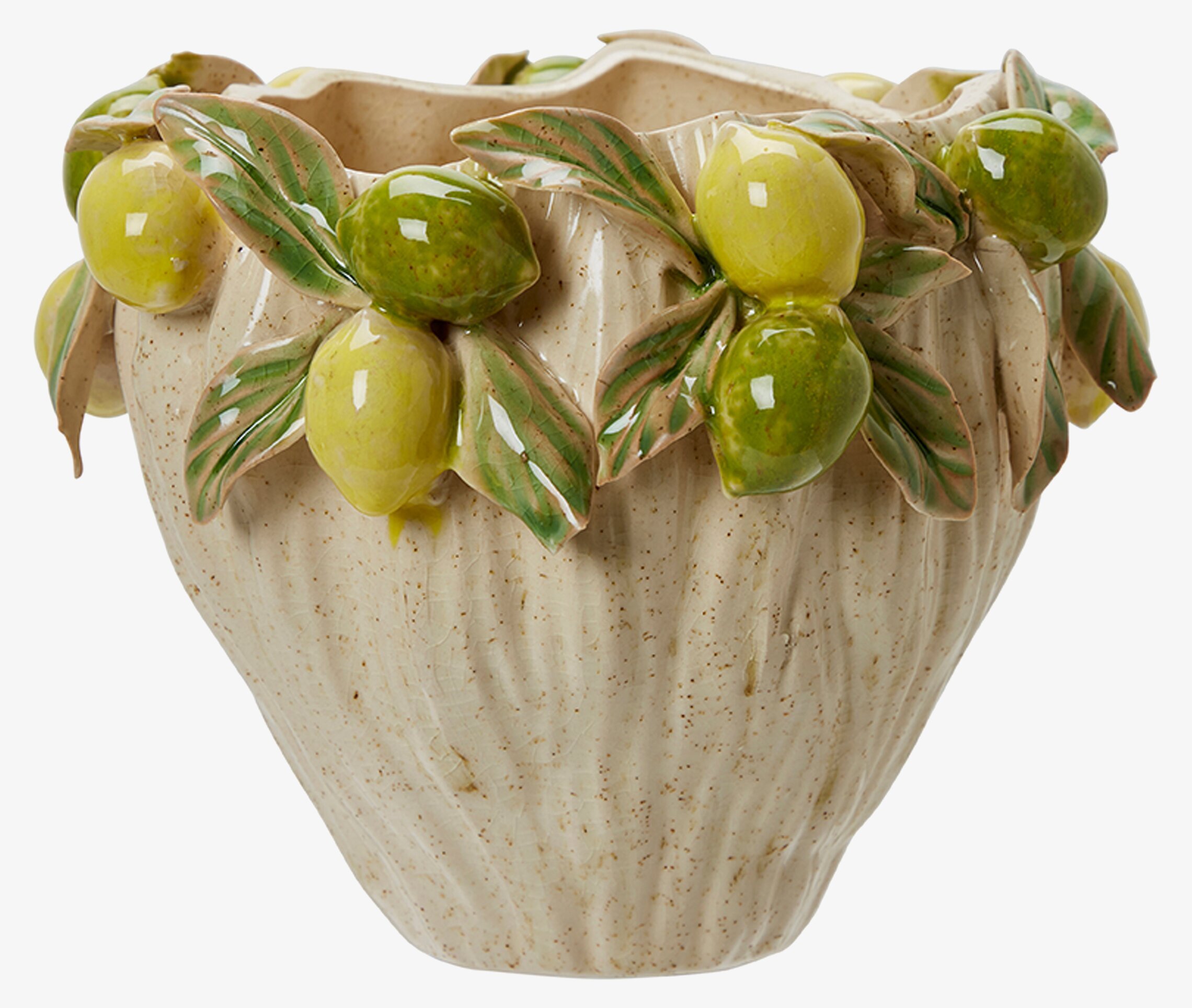 Citra Kruka Offwhite/Gul/Grön Wikholm Form Krukor Örtkrukor Glaskrukor