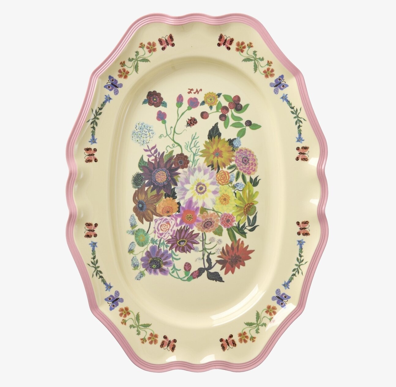 Serveringsfat Pink - Rice x Nathalie Lété Serveringsbrickor Brickset