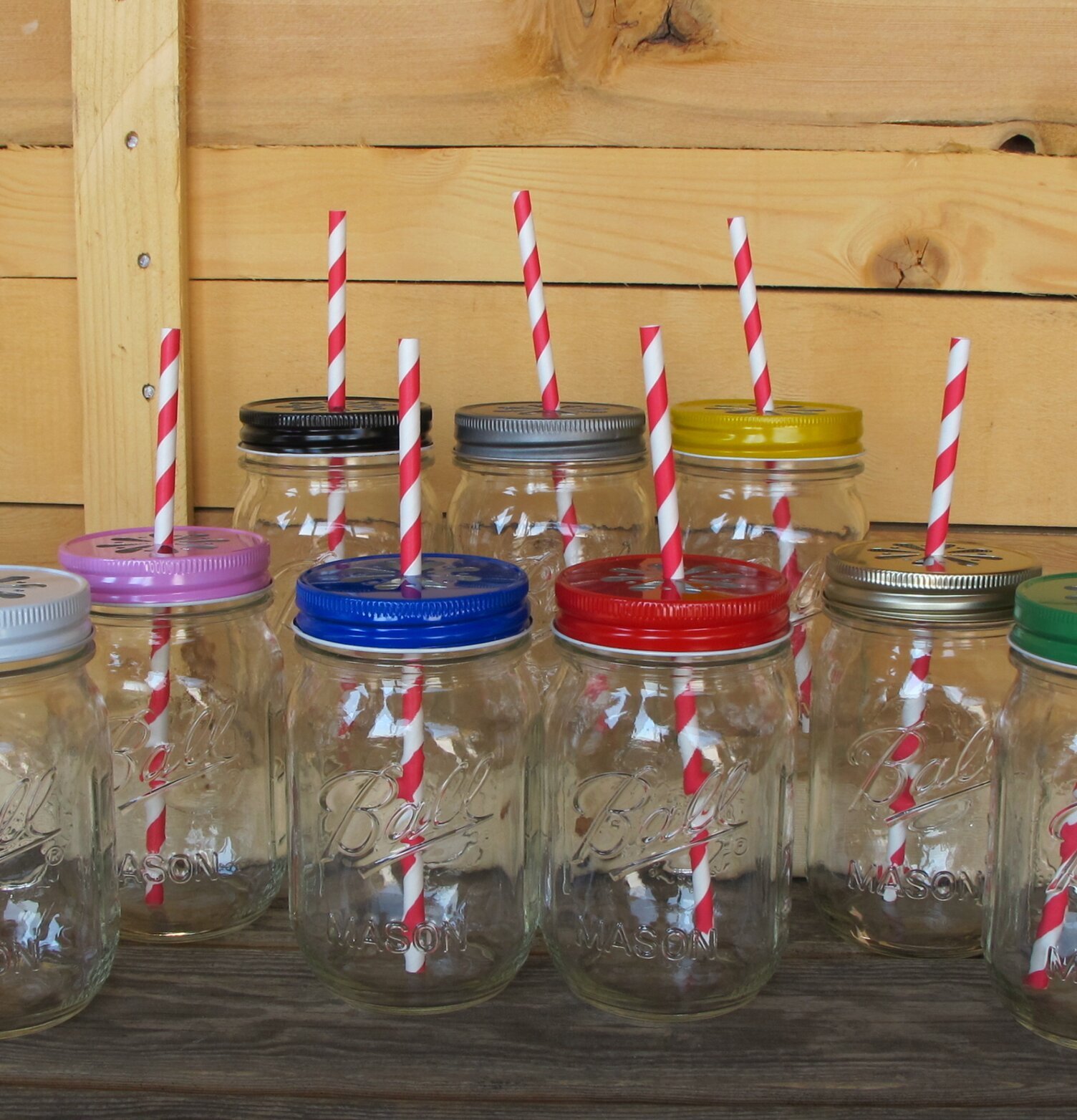 Lock Daisy - Ball Mason Jars från Ball Mason Jar med färgglada lock