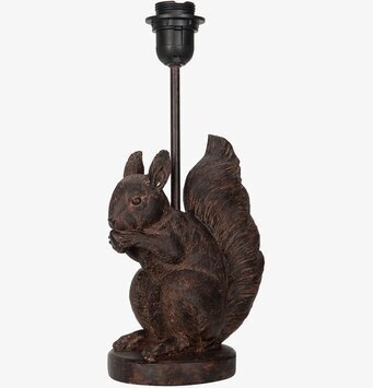 Bild av unik och detaljerad lampfot med ekorre-design