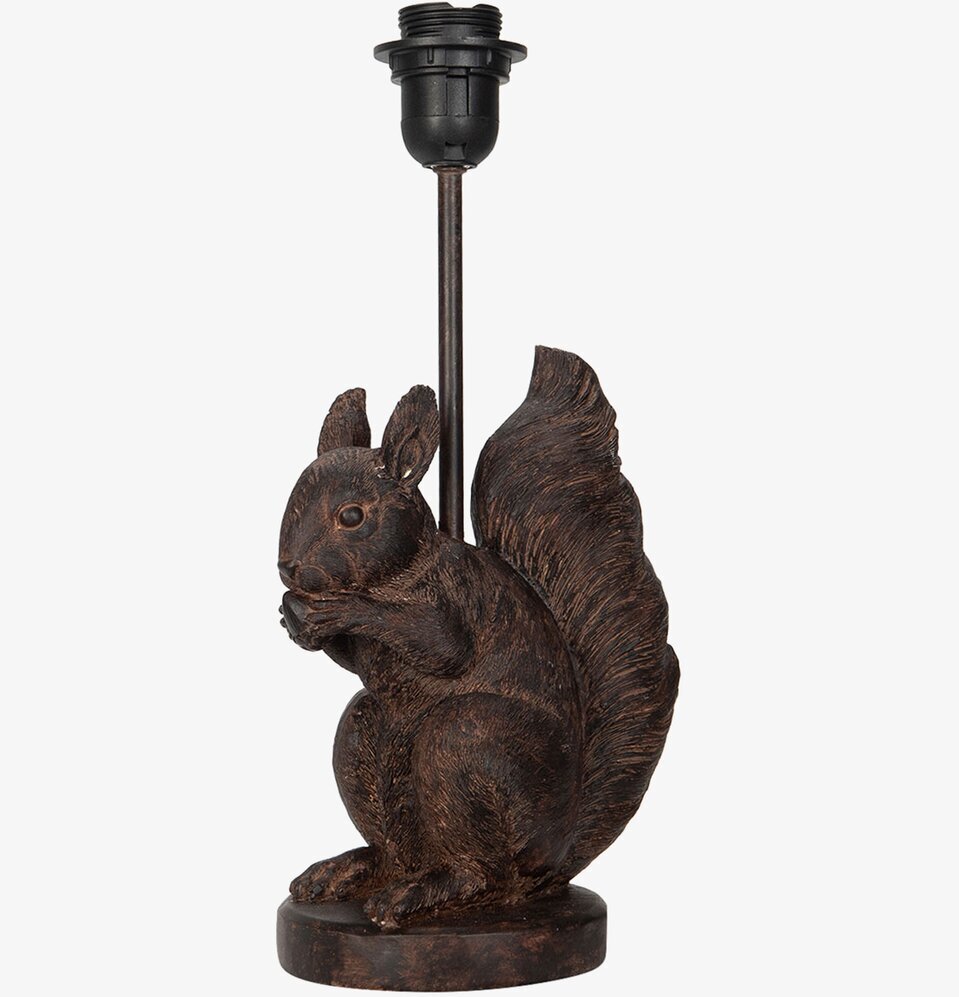 Bild av unik och detaljerad lampfot med ekorre-design