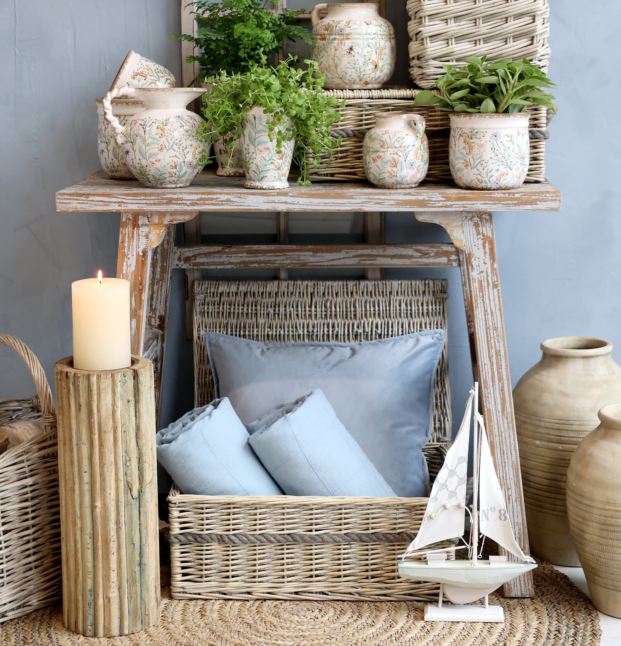 Segelbåt Nᵒ8 Creme Chic Antique Övrig prydnad/dekoration för inredning innemiljö