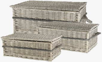 Bild av rustika rektangulära korgar med naturlig känsla