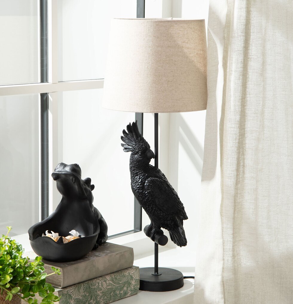 Lampfot Kakadua Svart Poly A Lot Decoration Lampor Taklampor Golvlampor Bordslampor LED-lampor Ledlampor Fönsterlampor Ljusslingor för