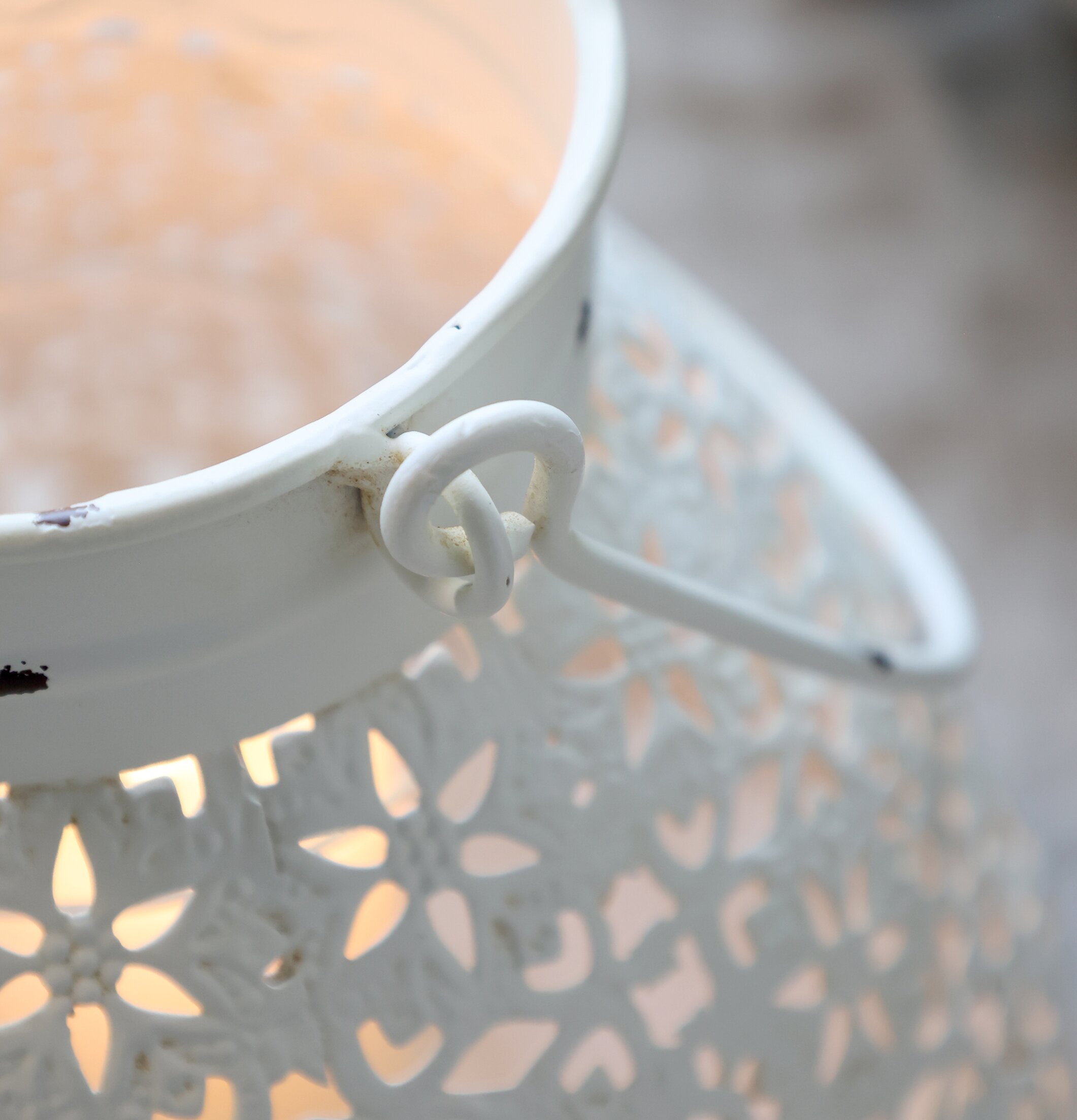 Ljuslykta Antique Creme Chic Ljusstakar Adventsstakar Ljushållare Ljushyllor Lyktor Endless Light Ljuslyktor