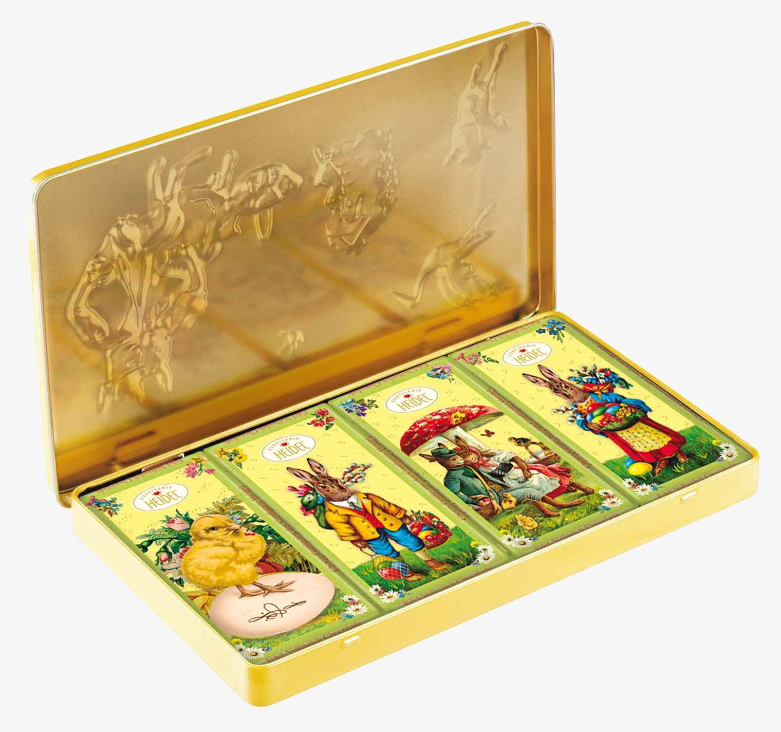 Plåtask Påskchoklad Heidel Choklad Chokladstrutar