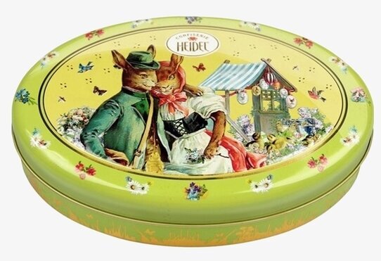 Påskask Oval Heidel Choklad Chokladstrutar