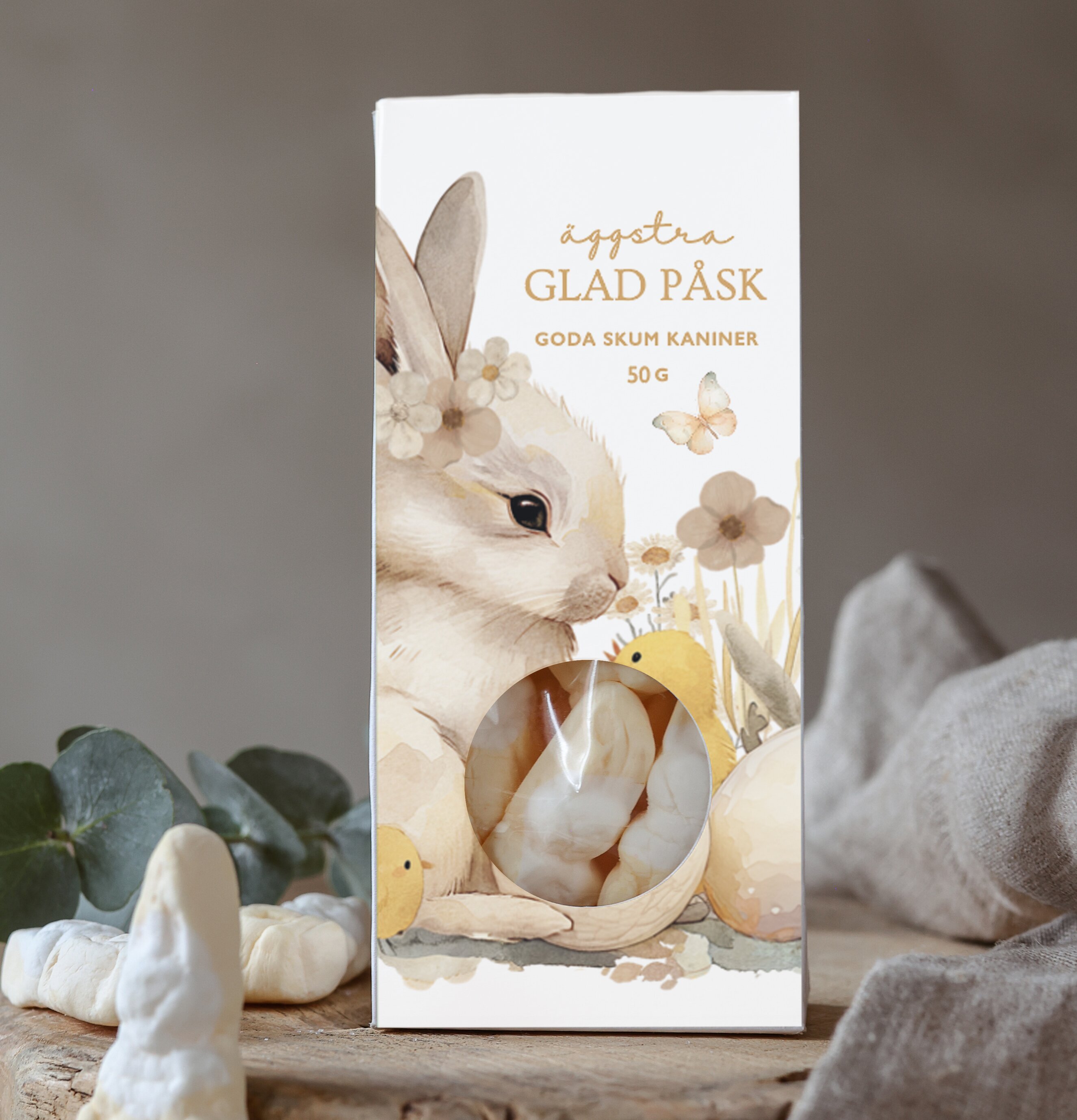 Skumkaniner - Äggstra Glad Påsk Majas Cottage Godis
