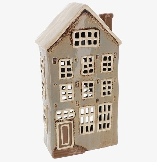 Ljuslykta Village Pottery - Tall Grey Townhouse Joe Davies Lyktor Endless Light Ljuslyktor