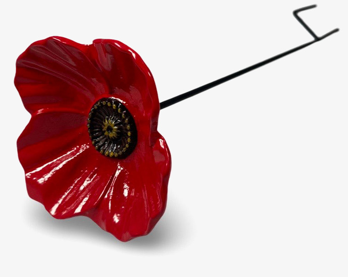 Fågelbad Stav Poppy Röd Miljögården