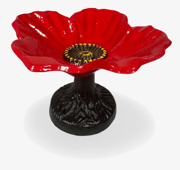 Fågelbad Poppy Röd Miljögården