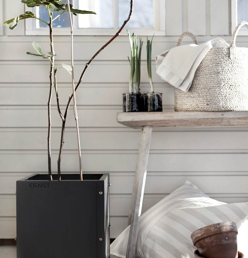 Glasburk/Lykta 0.25L från Ernst på rustik trähylla