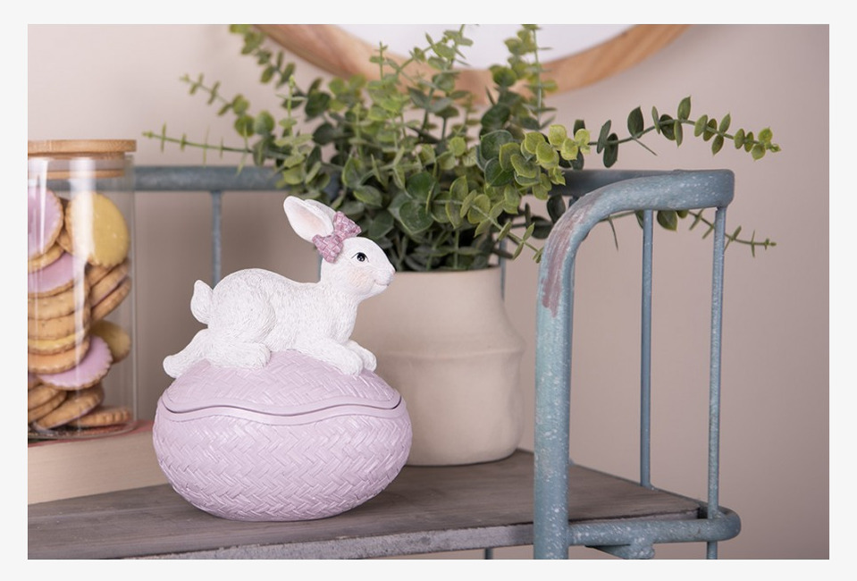 Påskägg Kanin Rosa Clayre & Eef Kaniner för prydnad/dekoration Prydnadskaniner Dekorationskaniner Bunnys dekoration