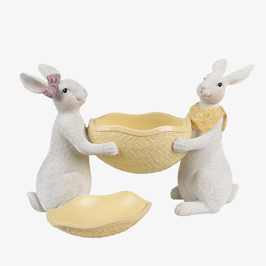 Påskägg Kanin Gul Clayre & Eef Kaniner för prydnad/dekoration Prydnadskaniner Dekorationskaniner Bunnys dekoration