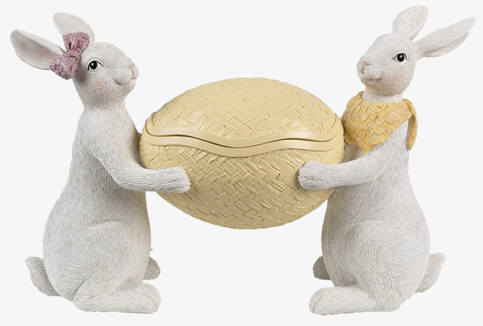 Påskägg Kanin Gul Clayre & Eef Kaniner för prydnad/dekoration Prydnadskaniner Dekorationskaniner Bunnys dekoration