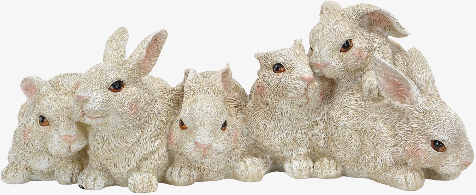 Kaniner På Rad Vit Poly A Lot Decoration för prydnad/dekoration Prydnadskaniner Dekorationskaniner Bunnys dekoration