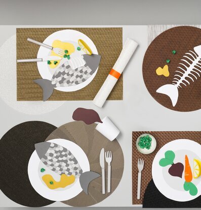 Bild av kreativ och mångsidig dukning med bordstabletter