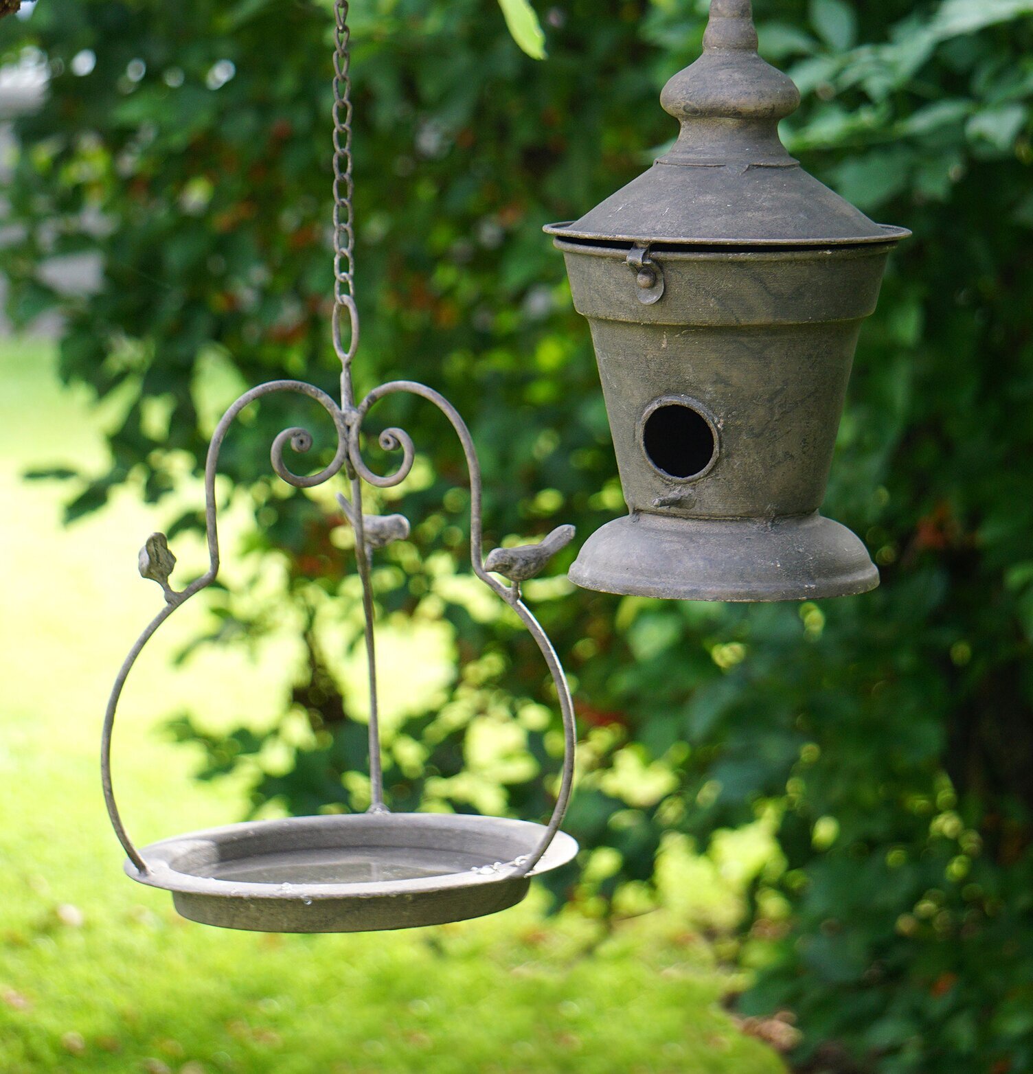 Fågelbo Ruva Fågelbad Birdie Metall A Lot Decoration Fågelholkar Fågelhus