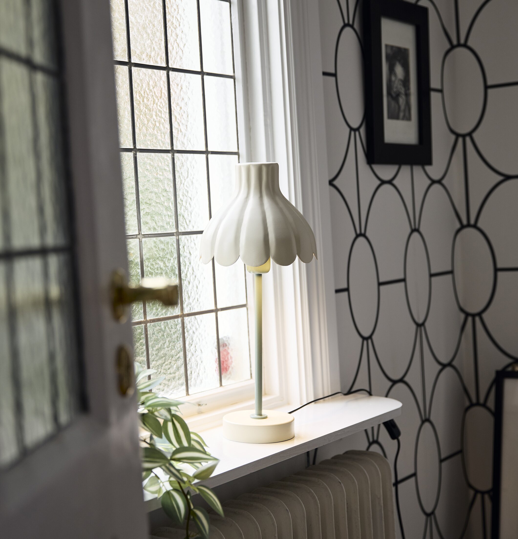 Wera Bordslampa Offwhite/Grön PR Home Lampor Taklampor Golvlampor Bordslampor LED-lampor Ledlampor Fönsterlampor Ljusslingor för dekoration