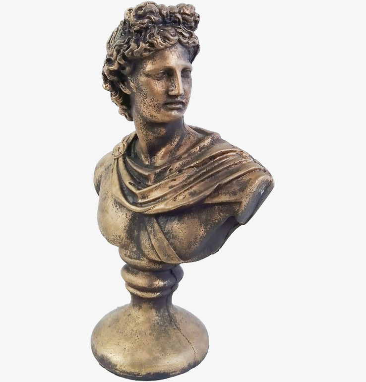 Staty Byst Homme Antikguld Västanvinden Byster