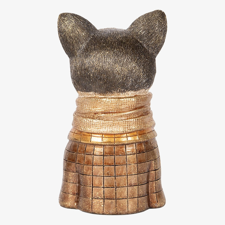 Staty Katt Deco Guld Clayre & Eef Byster