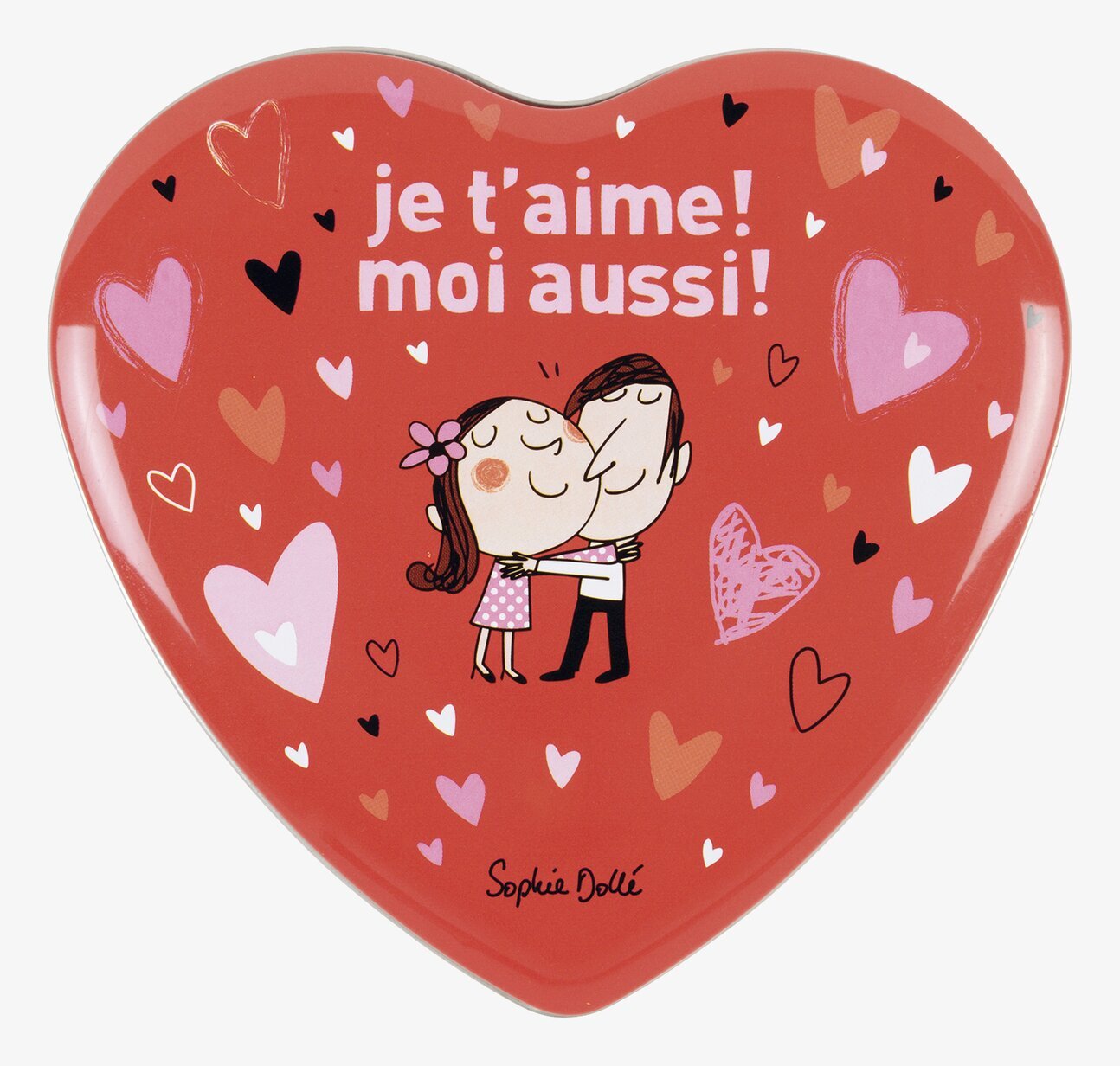 Bild av hjärtformad plåtburk med kärleksfull design