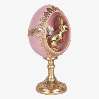 Bild av elegant rosa och guld dekoration med kanin