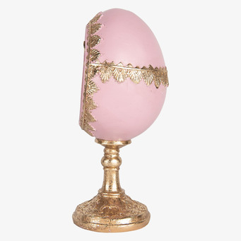 Bild av dekorativ rosa kanin med gyllene detaljer