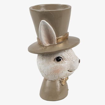 Bild på dekorativ äggkopp formad som ett kaninhuvud
