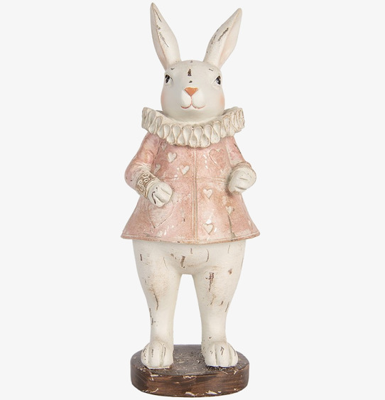 Kanin Deco Vit/Rosa Clayre & Eef Kaniner för prydnad/dekoration Prydnadskaniner Dekorationskaniner Bunnys dekoration