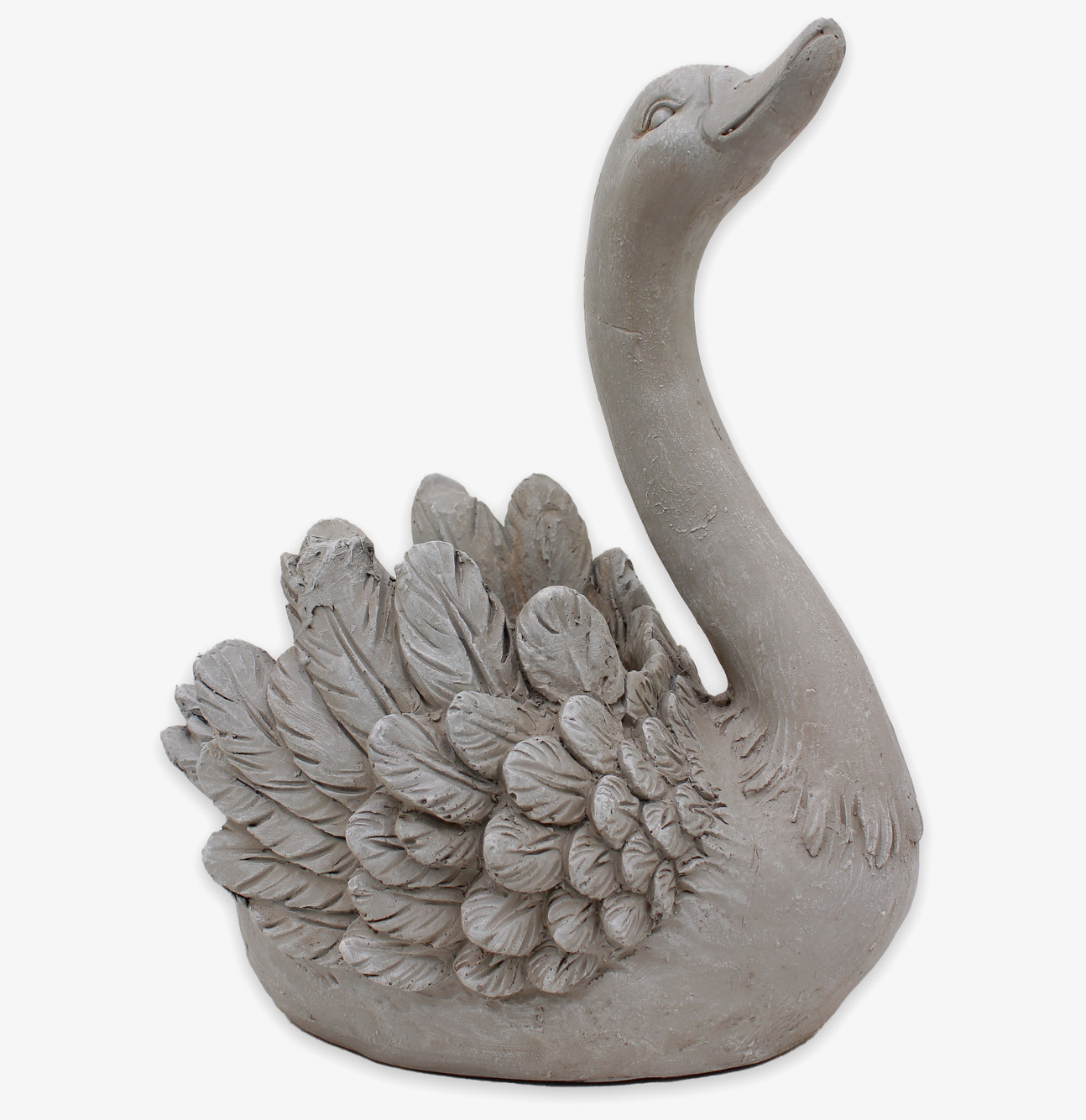 Bild av intrikat skulpterad svanformad keramikkruka